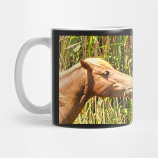 Assateague Pony Enjoying a Marsh Grass Lunch Mug